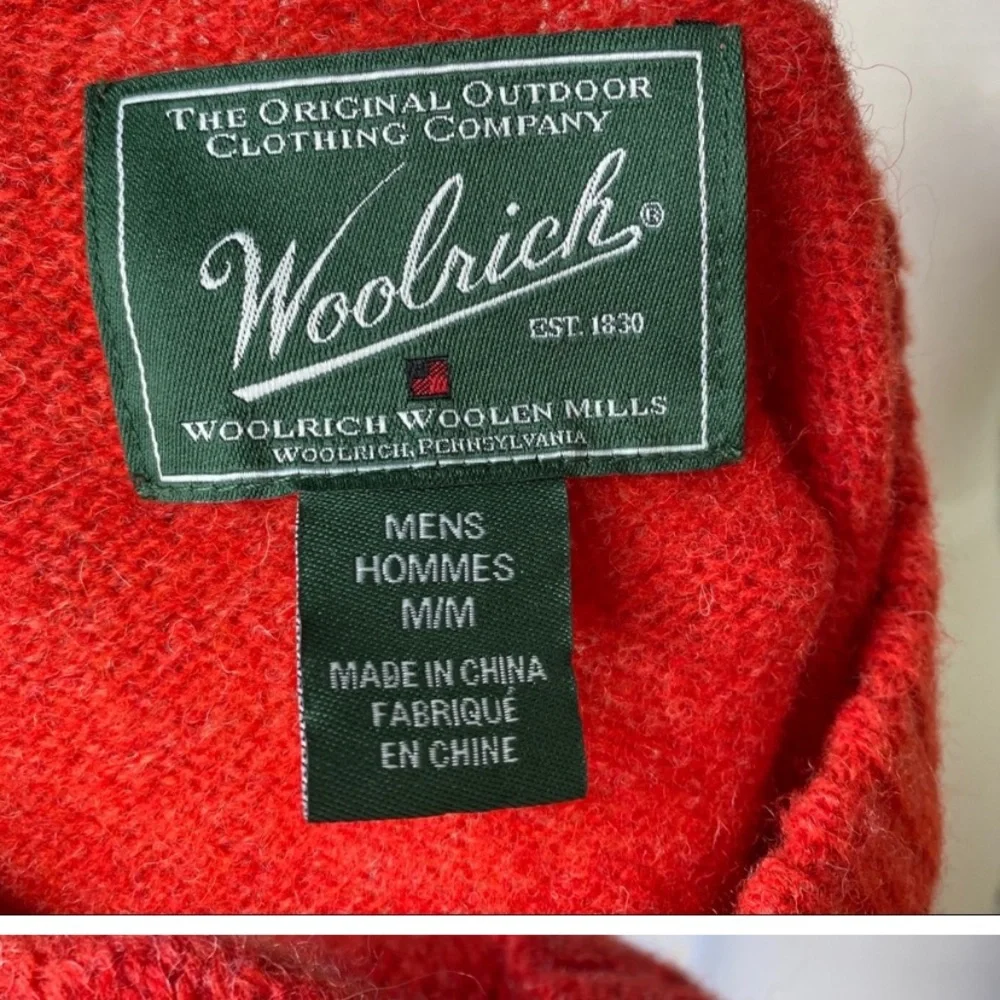 Woolrich orange elbow patch sweater - Picture 3 of 3